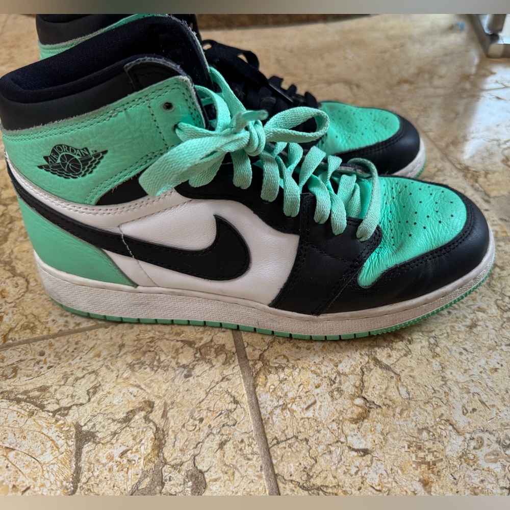 Nike Air Jordan Mint and Black Sneakers
